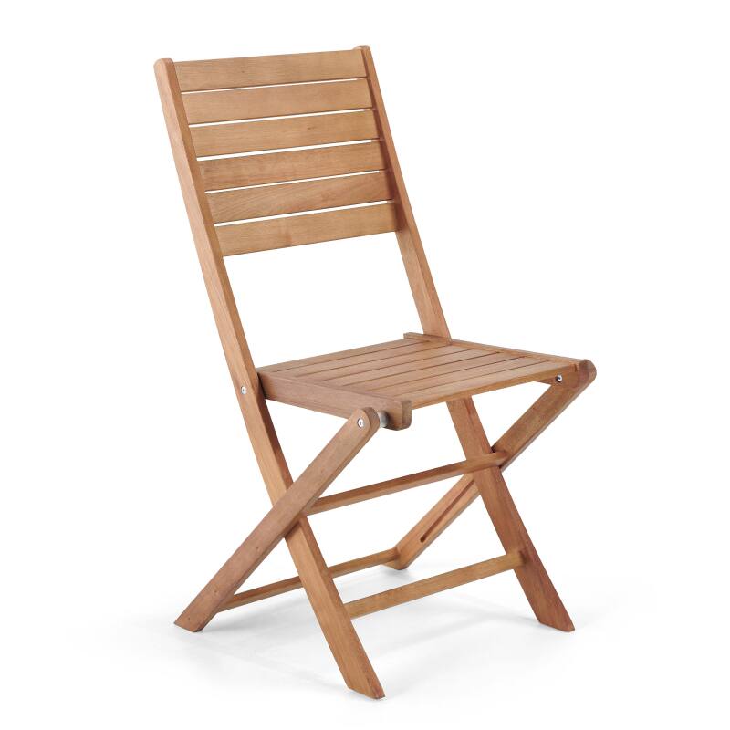 Set aus 2 klappbaren Stühlen aus FSC®-zertifiziertem Eukalyptusholz