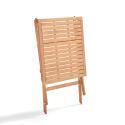 Klappbarer quadratischer Gartentisch 70 x 70 cm mit 2 klappbaren Stühlen aus FSC®-Holz und Textilene