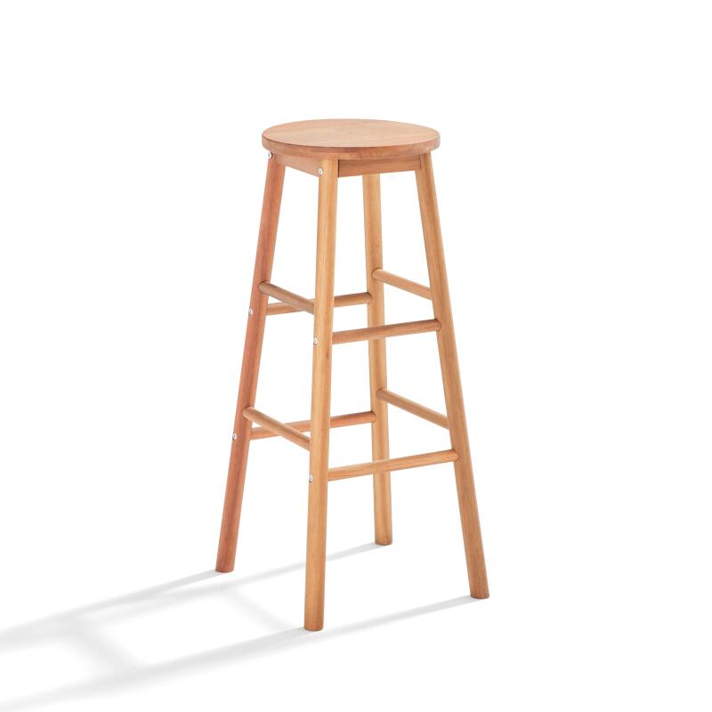 Klappbares Stehtisch-Set + 2 hohe Hocker aus FSC®-zertifiziertem Eukalyptusholz