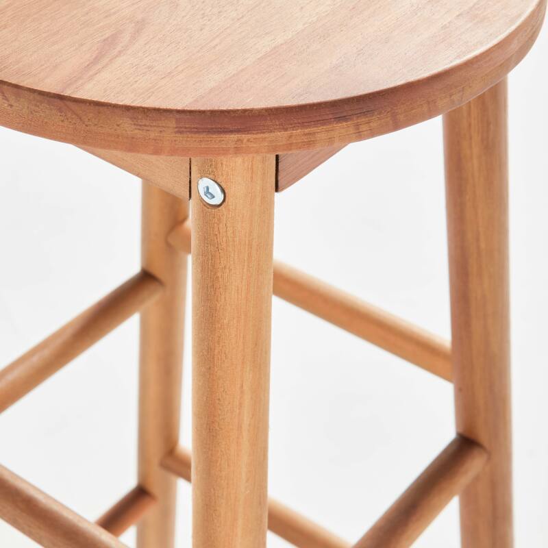 Klappbares Stehtisch-Set + 2 hohe Hocker aus FSC®-zertifiziertem Eukalyptusholz