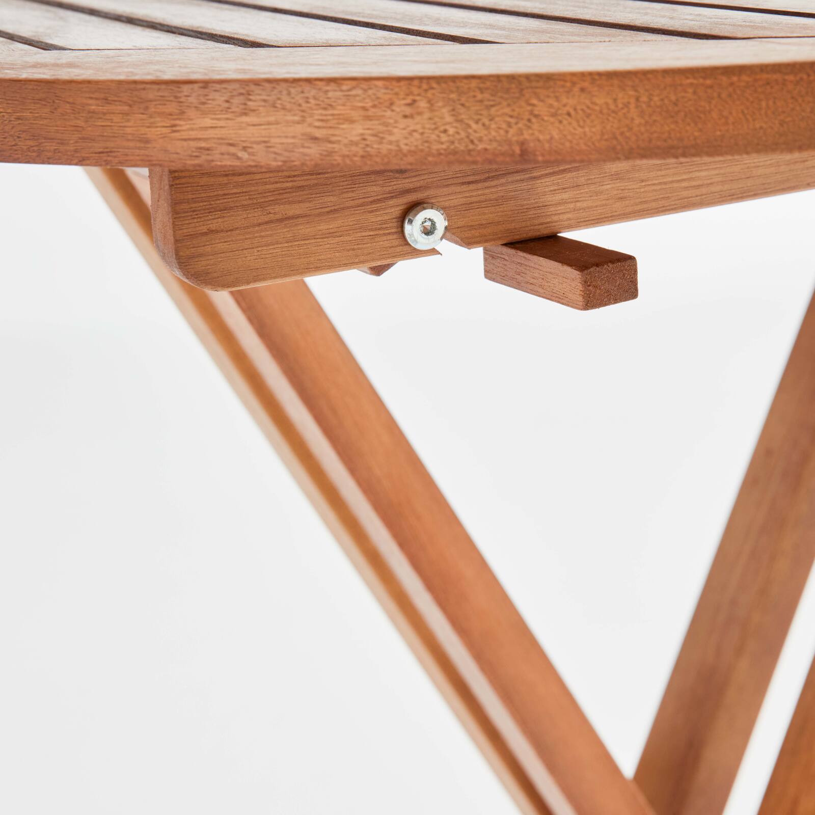 Klappbarer runder Garten-Hochtisch aus FSC®-zertifiziertem Eukalyptusholz (⌀80 x 110 cm)