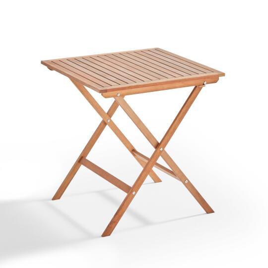 Klappbarer Bistrot-Tisch in Quadratischer Form (70x70x75) aus FSC®-zertifiziertem Eukalyptusholz