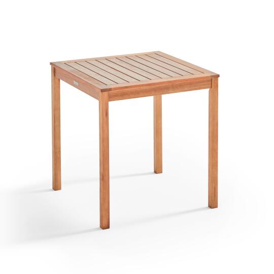 Quadratischer Bistrot-Tisch (70 x 70 x 76 cm) aus FSC®-zertifiziertem Eukalyptusholz