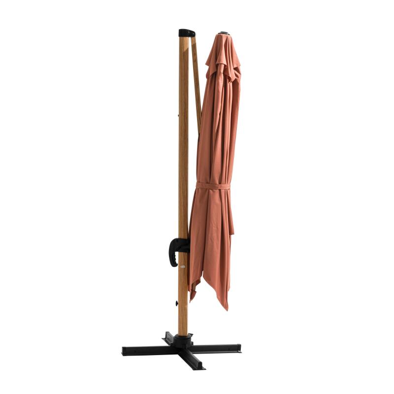 Set aus Ampelschirm (3 x 3m) + 4 beschwerte Platten