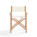 Set von 2 Klappstühlen mit Armlehnen aus FSC®-zertifiziertem Eukalyptusholz + Textilene