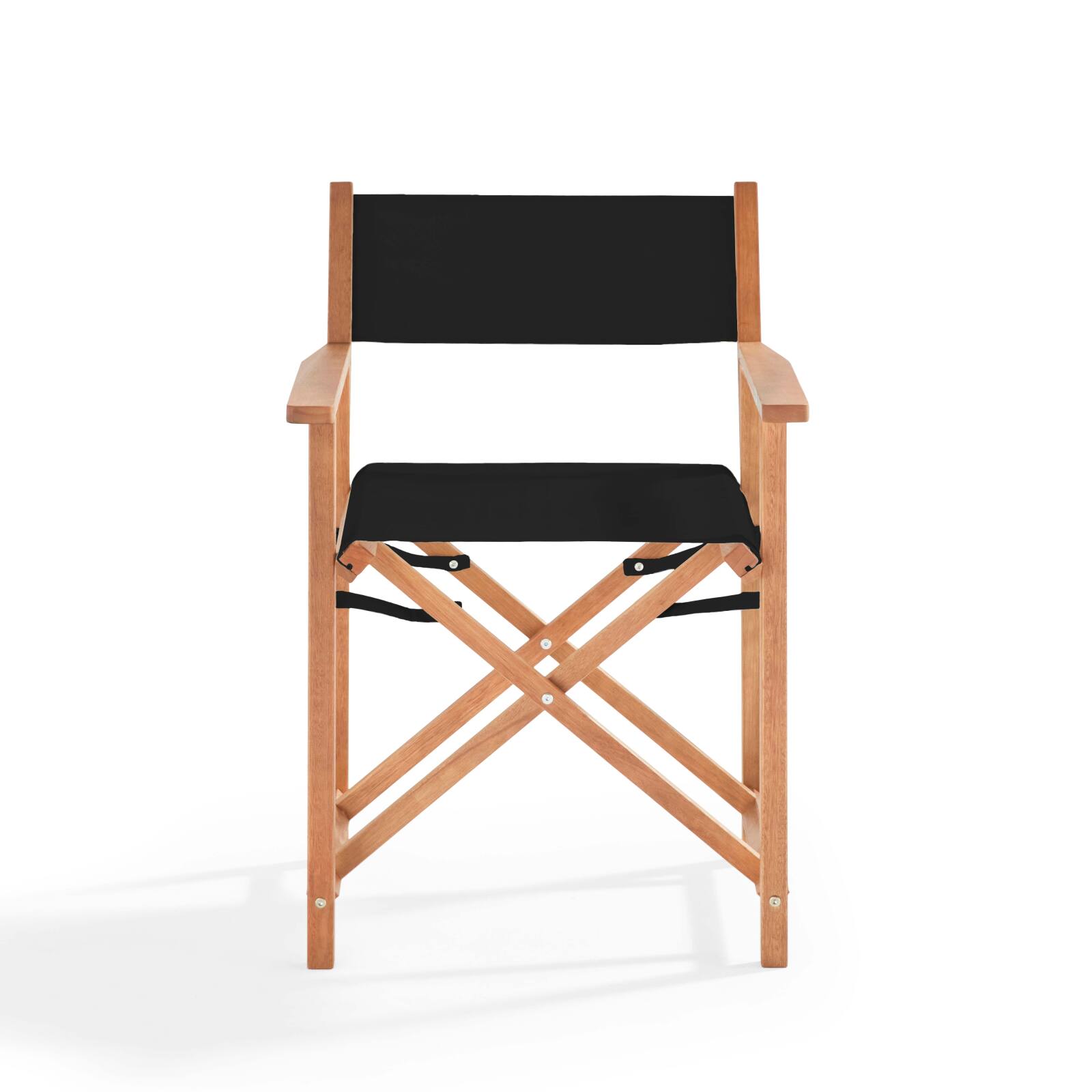 Set von 2 Klappstühlen mit Armlehnen aus FSC®-zertifiziertem Eukalyptusholz + Textilene