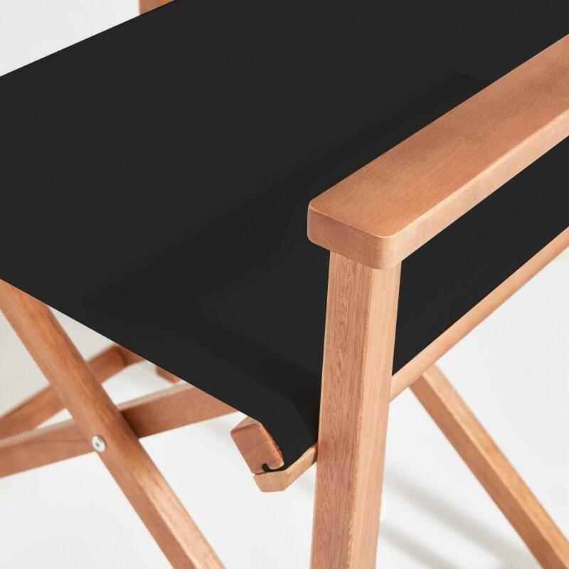 Set von 2 Klappstühlen mit Armlehnen aus FSC®-zertifiziertem Eukalyptusholz + Textilene (5/6)