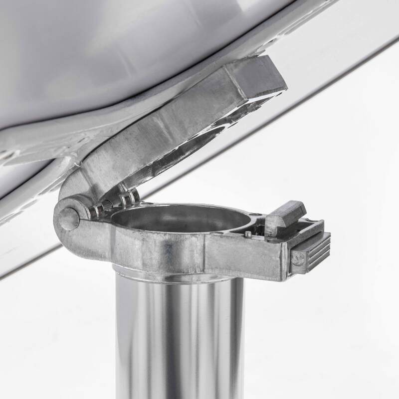 Runder Gartentisch Ø70 cm aus Aluminium mit Neigungsfunktion und 4 Stühlen mit Armlehnen 