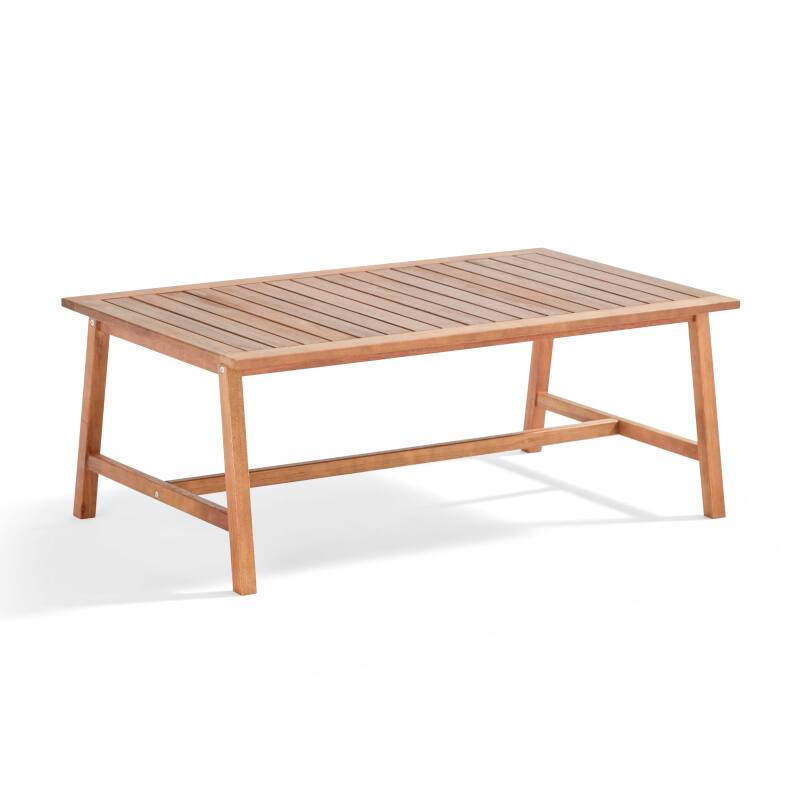 Gartenlounge-Set aus FSC®-zertifiziertem Eukalyptusholz mit 1 Sofa, 2 Sesseln und einem Couchtisch 