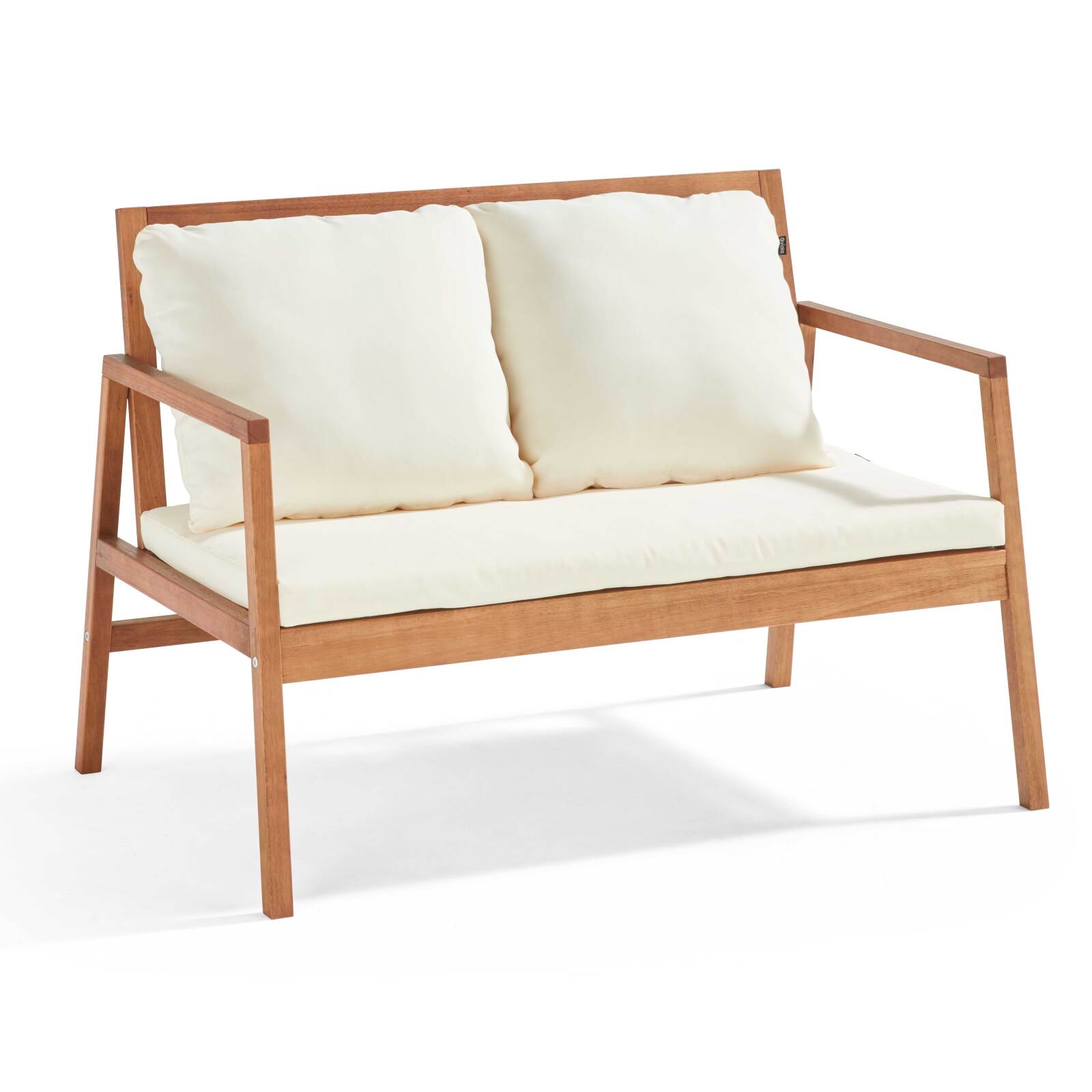 Gartenlounge-Set aus FSC®-zertifiziertem Eukalyptusholz mit 1 Sofa, 2 Sesseln und einem Couchtisch Gartenlounge-Set aus FSC®-zertifiziertem Eukalyptusholz mit 1 Sofa, 2 Sesseln und einem Couchtisch
