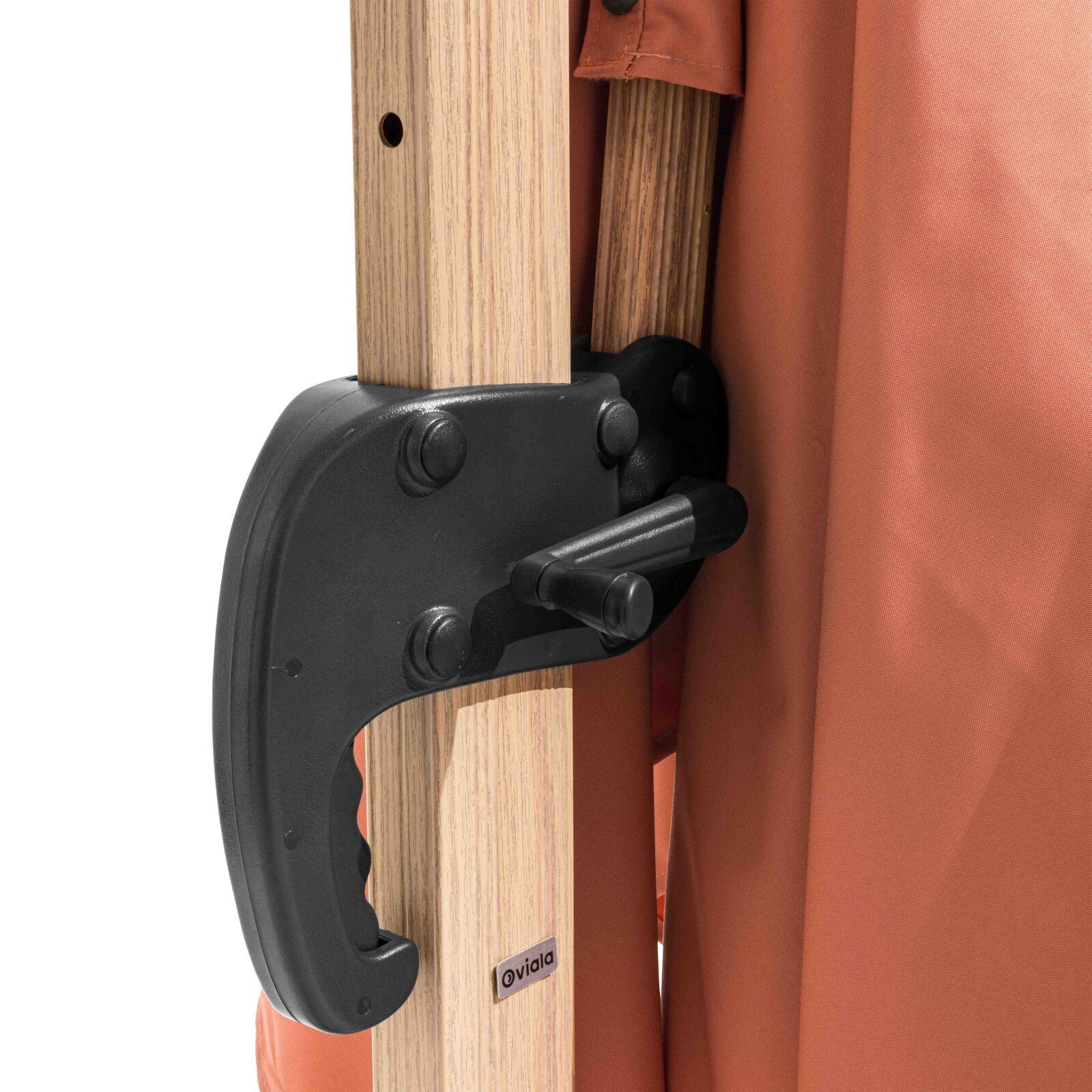 Set aus Sonnenschirm kippbar(3 x 3m) + Gewichtsplatte auf Rädern 100L