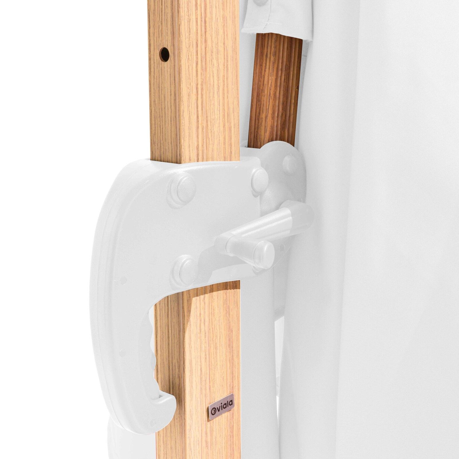 Set aus Sonnenschirm kippbar(3 x 3m) + Gewichtsplatte auf Rädern 100L