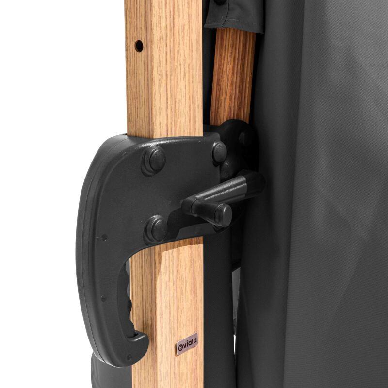 Set aus Sonnenschirm kippbar(3 x 3m) + Gewichtsplatte auf Rädern 100L (2/7)