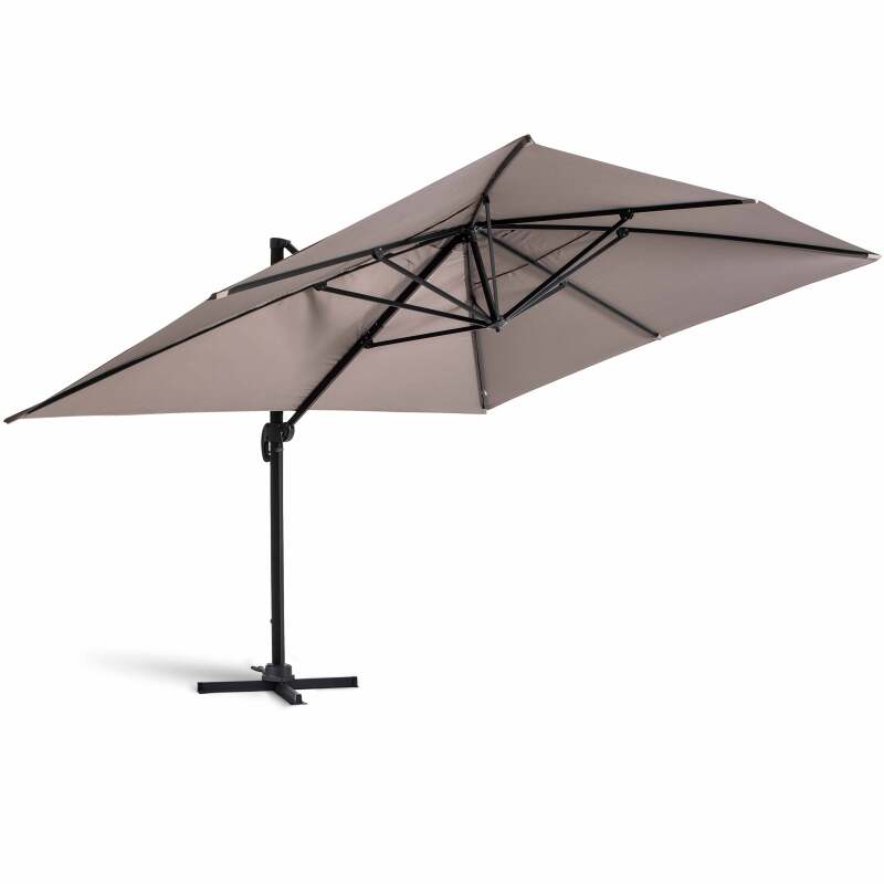 Set aus Sonnenschirm kippbar(4 x 3 m) + 4 beschwerte Platten