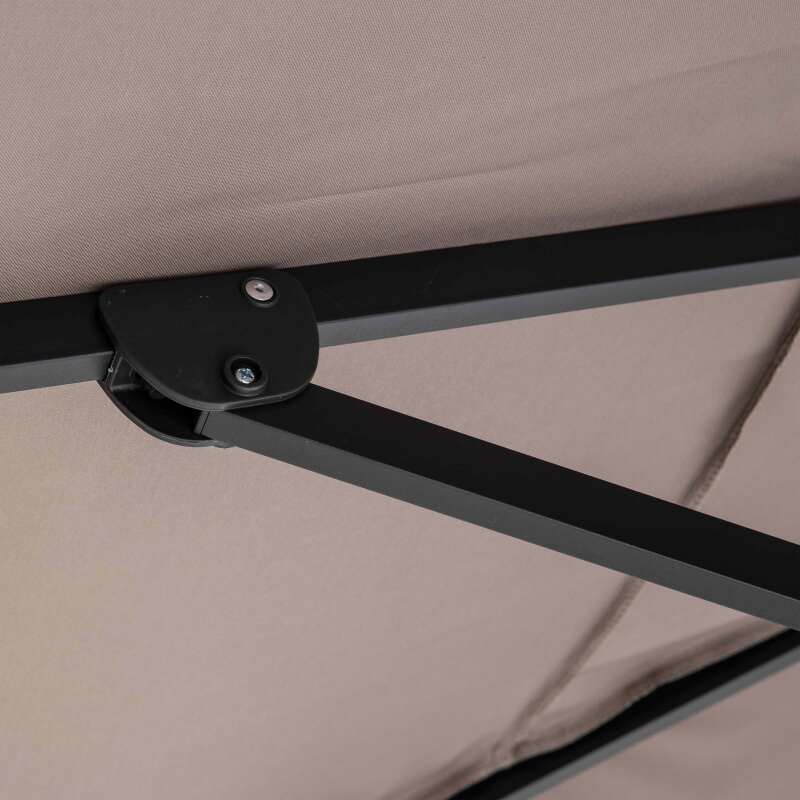 Set aus Sonnenschirm kippbar(4 x 3 m) + 4 beschwerte Platten