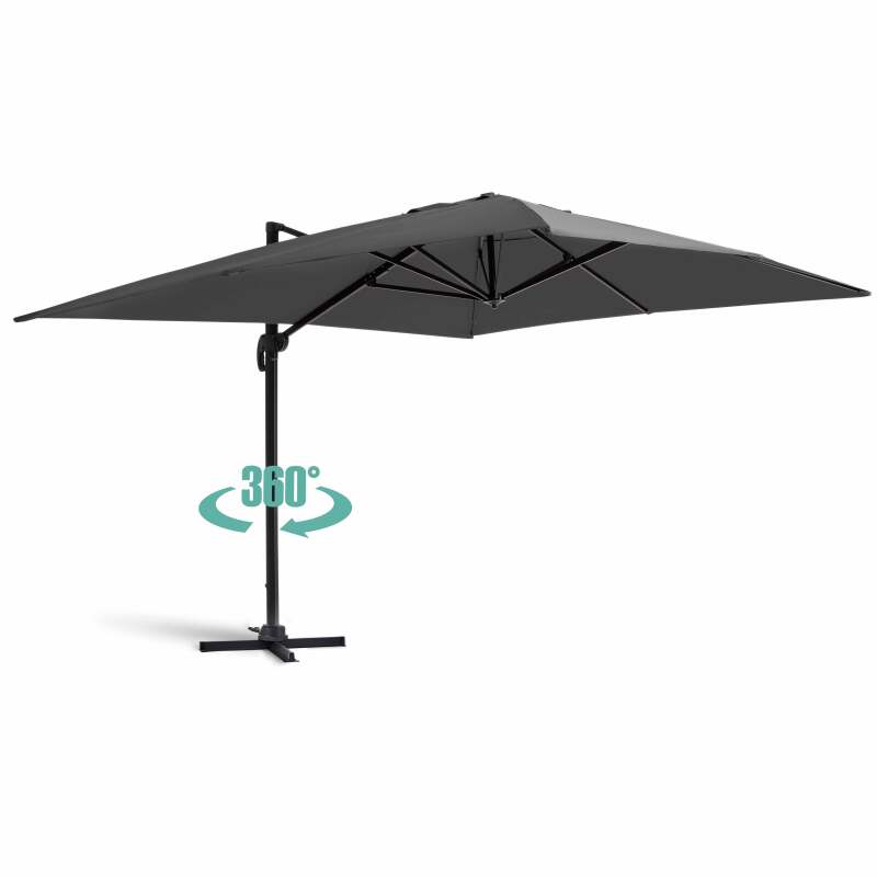 Set aus Sonnenschirm kippbar(4 x 3m) + 4 befüllbare Gewichtsplatten