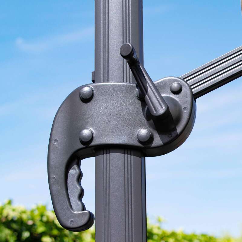 Set aus Ampelschirm (4 x 3m) + Gewichtsplatte auf Rädern 100L 