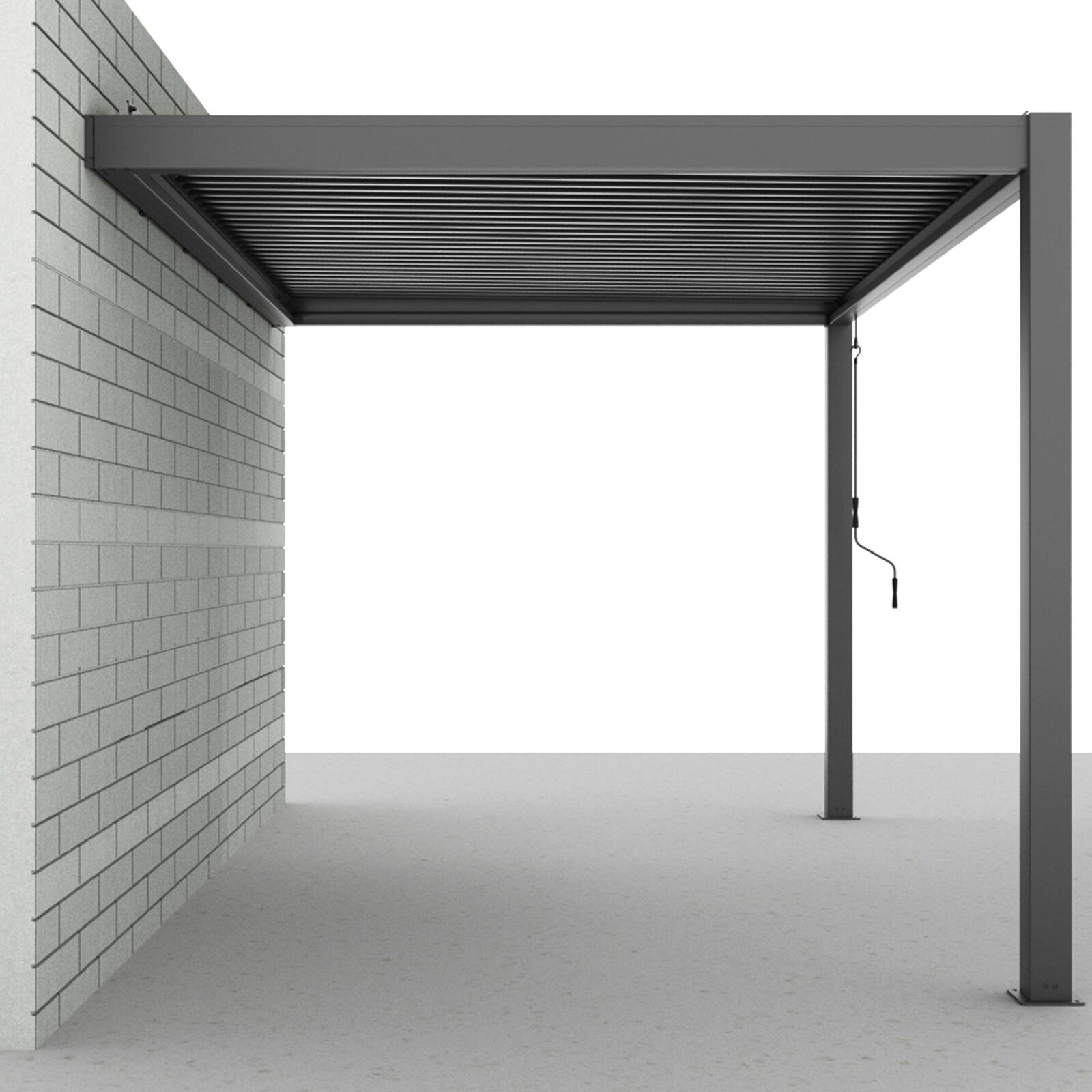 Aluminium-bioklimatische Pergola mit Rückenlehne