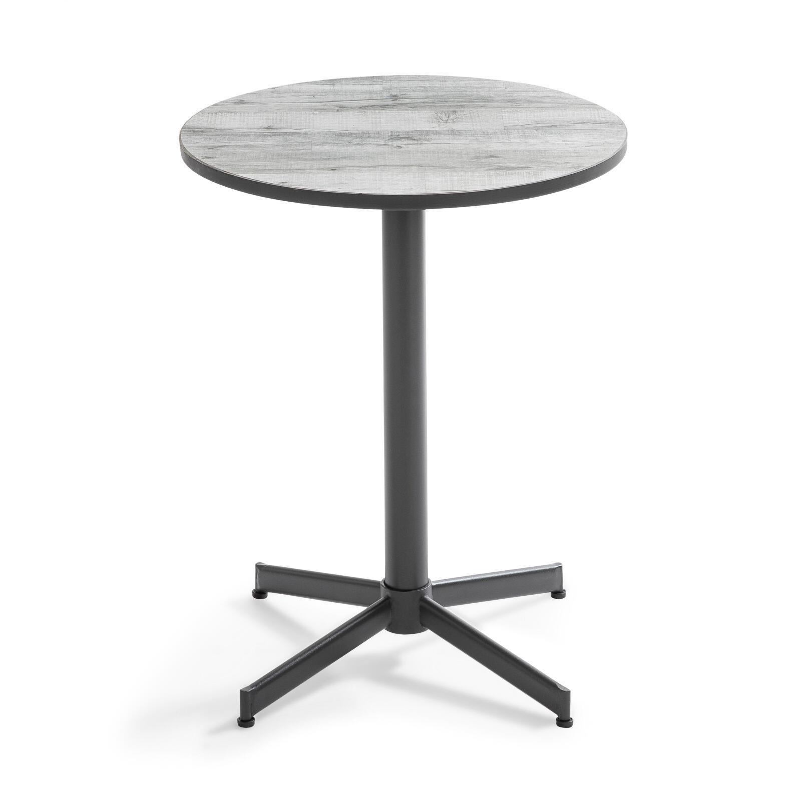 Runder Gartentisch ⌀60 x 72 cm mit Keramikplatte und 2 Metallstühlen  Runder Gartentisch ⌀60 x 72 cm mit Keramikplatte und 2 Metallstühlen