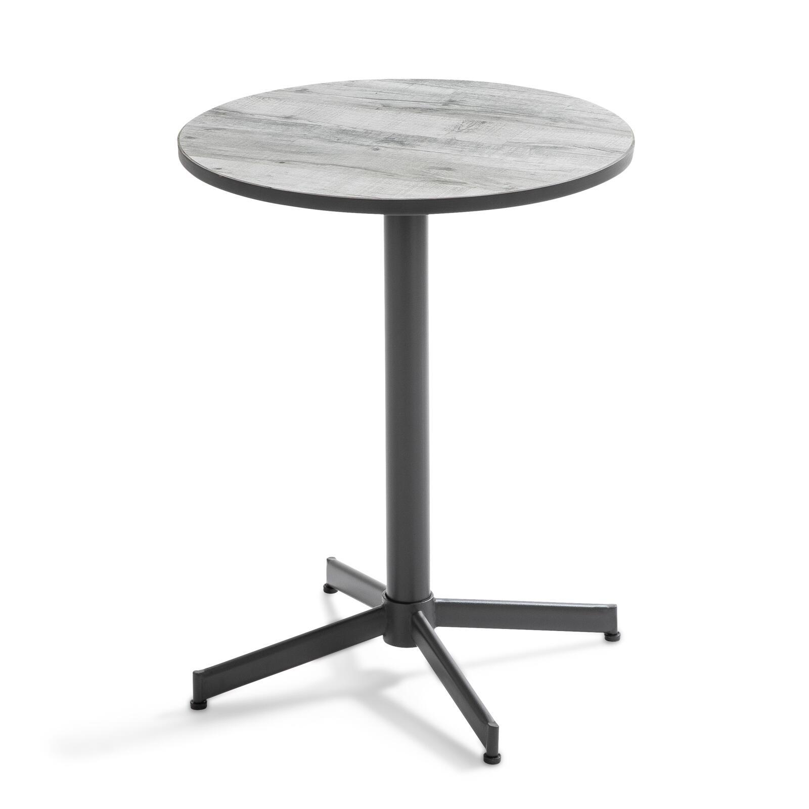 Runder Gartentisch ⌀60 x 72 cm mit Keramikplatte und 2 Metallstühlen  Runder Gartentisch ⌀60 x 72 cm mit Keramikplatte und 2 Metallstühlen