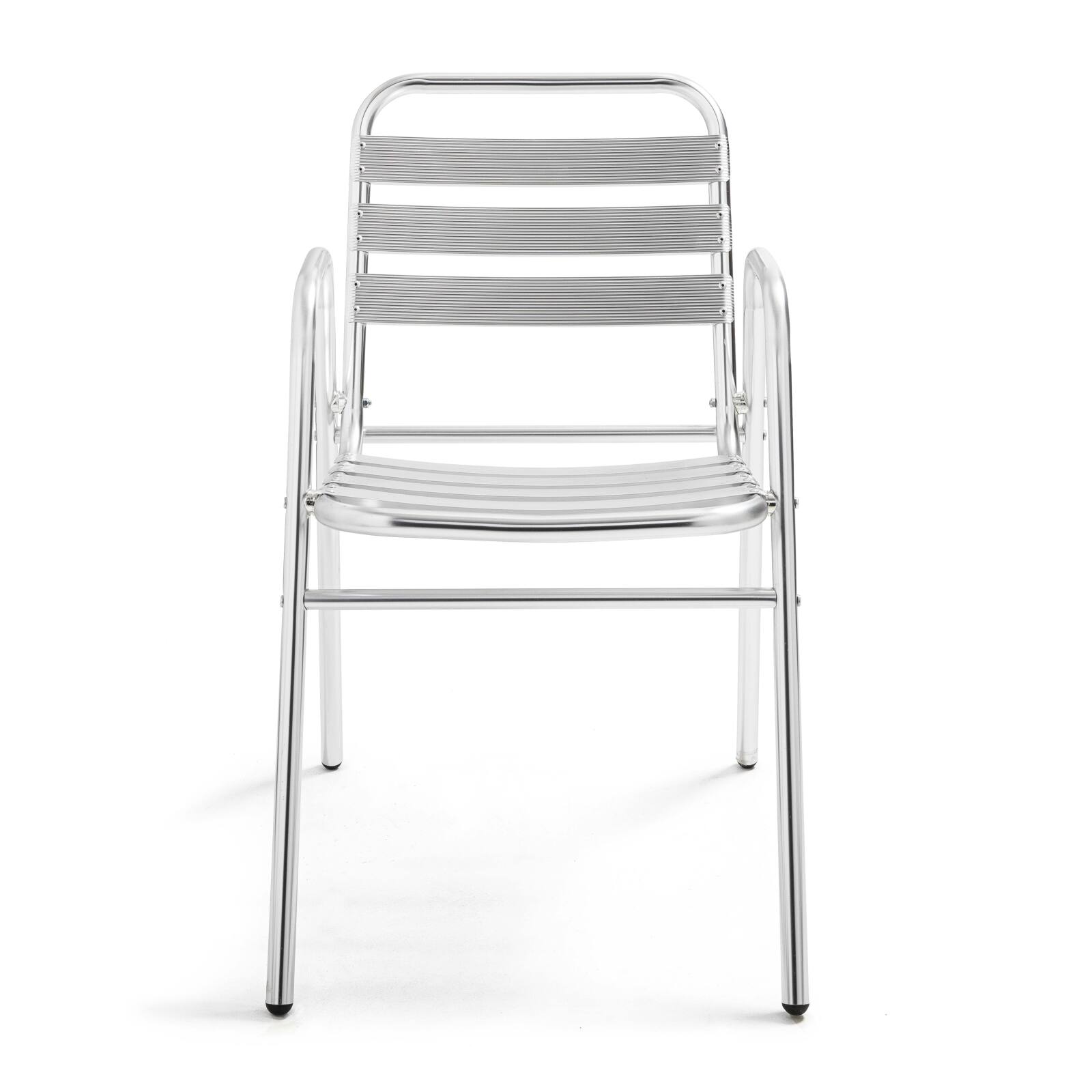 Gartenstuhl mit stapelbaren Aluminiumarmlehnen 