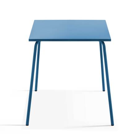 Quadratischer Gartentisch 70 x 70 cm und 4 Metallstühle  (2/6)