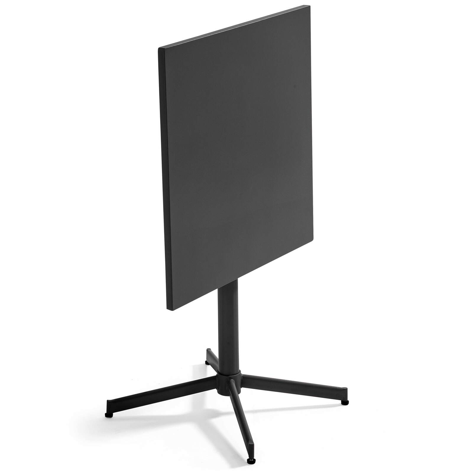 Klappbarer quadratischer Gartentisch 70 x 70 cm + 4 Metallstühle 