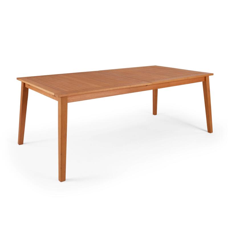 Rechteckiger, ausziehbarer Gartentisch (200/250 x 100 x 75 cm) aus FSC®-zertifiziertem Eukalyptusholz