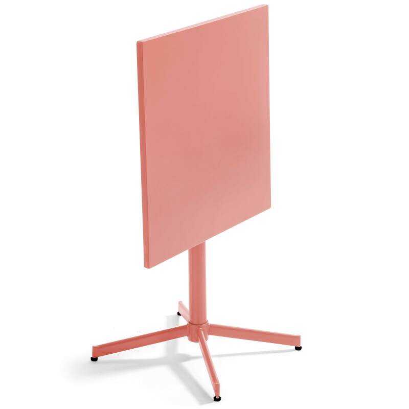 Klappbarer quadratischer Gartentisch 70 x 70 cm + 4 Metallstühle  (3/6)