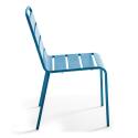 Runder neigbarer Gartentisch Ø70 x 72 cm + 4 Stühle 
