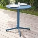 Runder neigbarer Gartentisch Ø70 x 72 cm + 4 Stühle 
