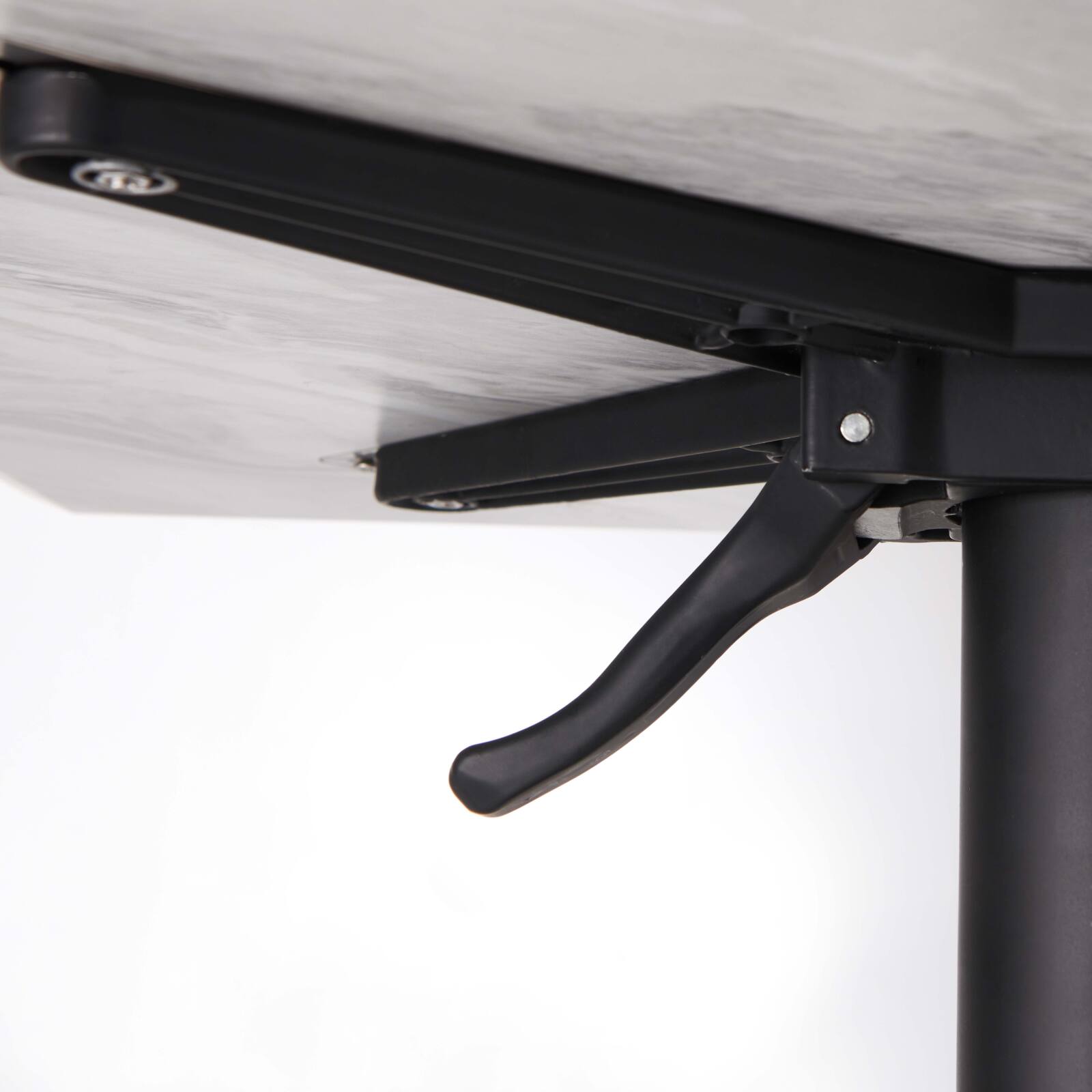 Quadratischer Gartentisch 70 x 70 cm mit neigbarer HPL-Platte 