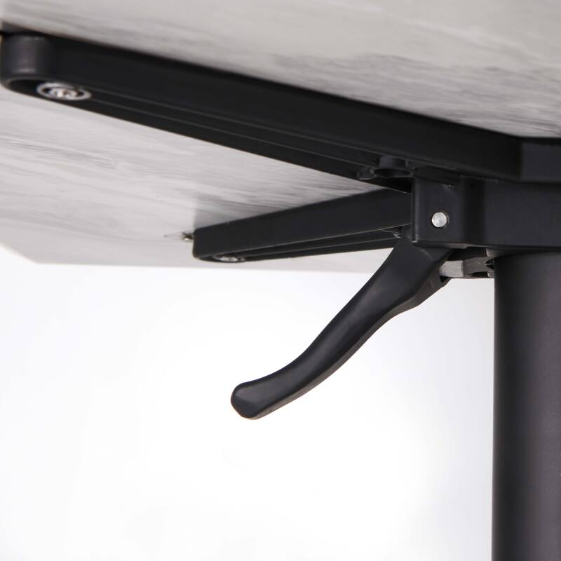 Quadratischer Gartentisch 70 x 70 cm mit neigbarer HPL-Platte  (9/10)