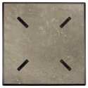 Quadratischer Gartentisch 70 x 70 cm mit neigbarer HPL-Platte