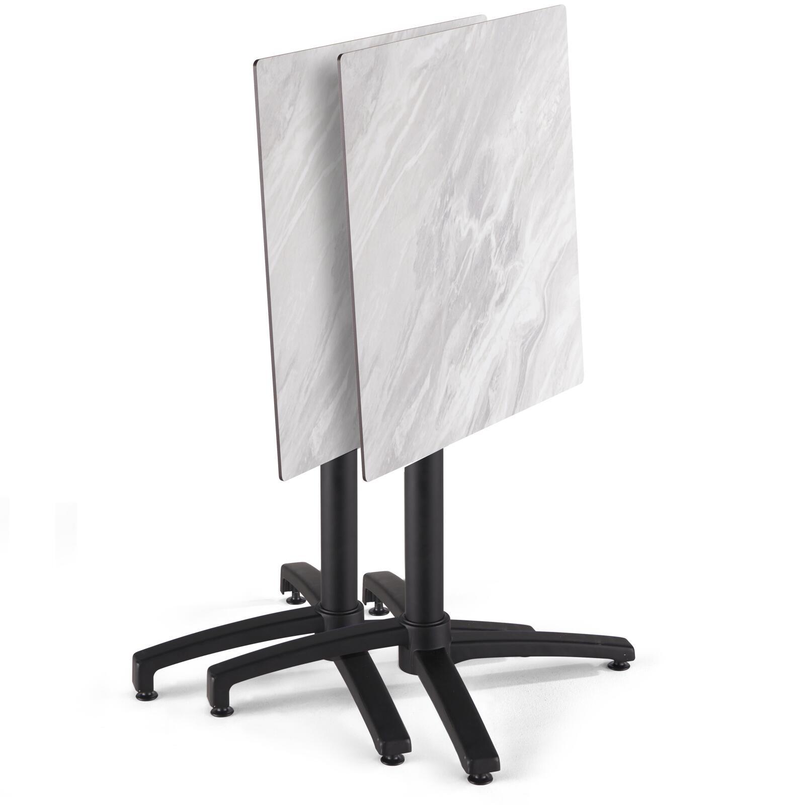 Quadratischer Gartentisch 70 x 70 cm mit neigbarer HPL-Platte 