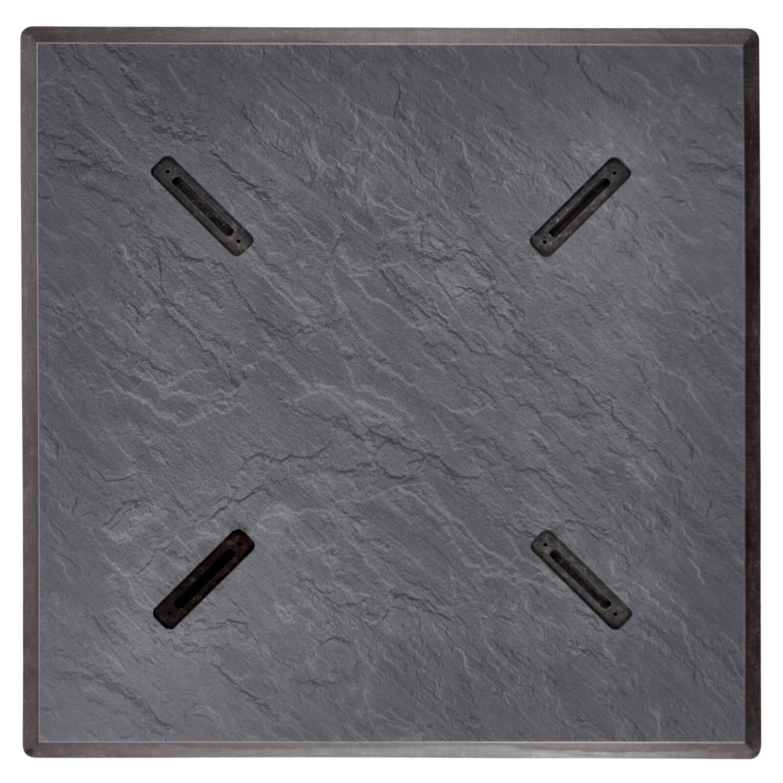 Quadratischer Gartentisch 60 x 60 cm mit neigbarer HPL-Oberfläche 