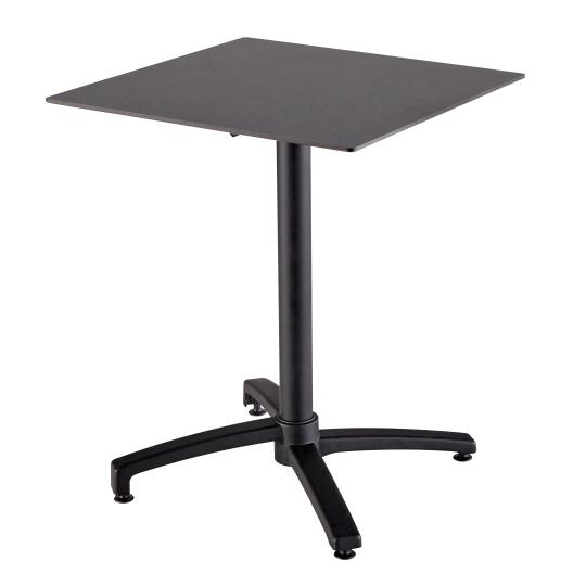 Quadratischer Gartentisch 60 x 60 cm mit neigbarer HPL-Oberfläche