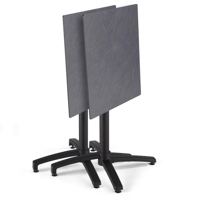 Quadratischer Gartentisch 60 x 60 cm mit neigbarer HPL-Oberfläche 