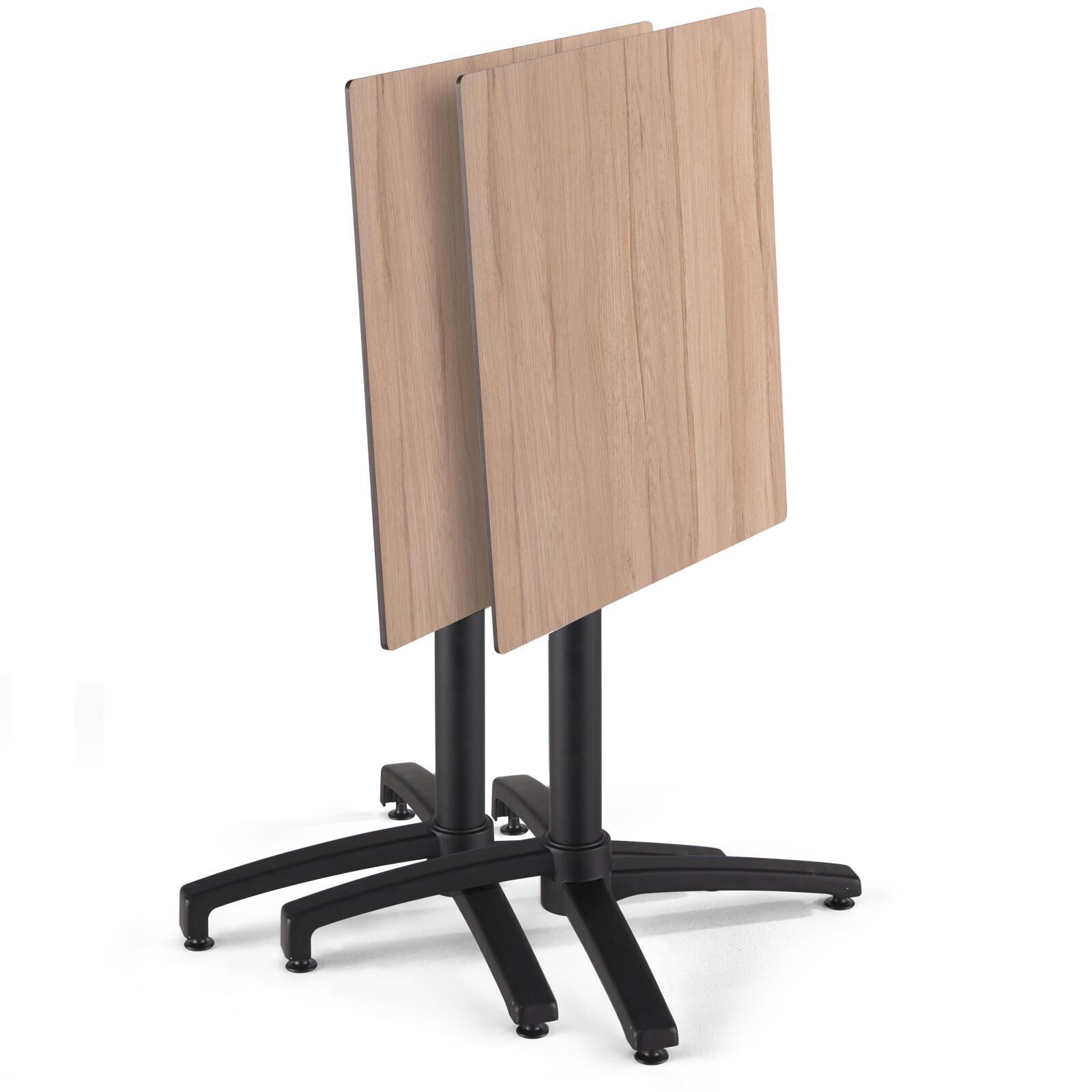 Quadratischer Gartentisch 60 x 60 cm mit neigbarer HPL-Oberfläche 