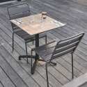 Quadratischer Gartentisch 60 x 60 cm mit neigbarer HPL-Oberfläche