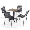 Quadratisches Tischplateau 60 x 60 cm aus HPL 