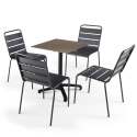 Quadratisches Tischplateau 60 x 60 cm aus HPL 