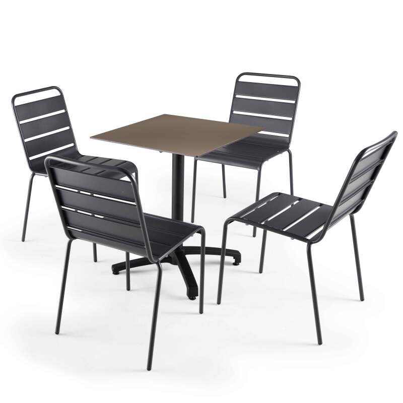 Quadratisches Tischplateau 60 x 60 cm aus HPL  (4/5)