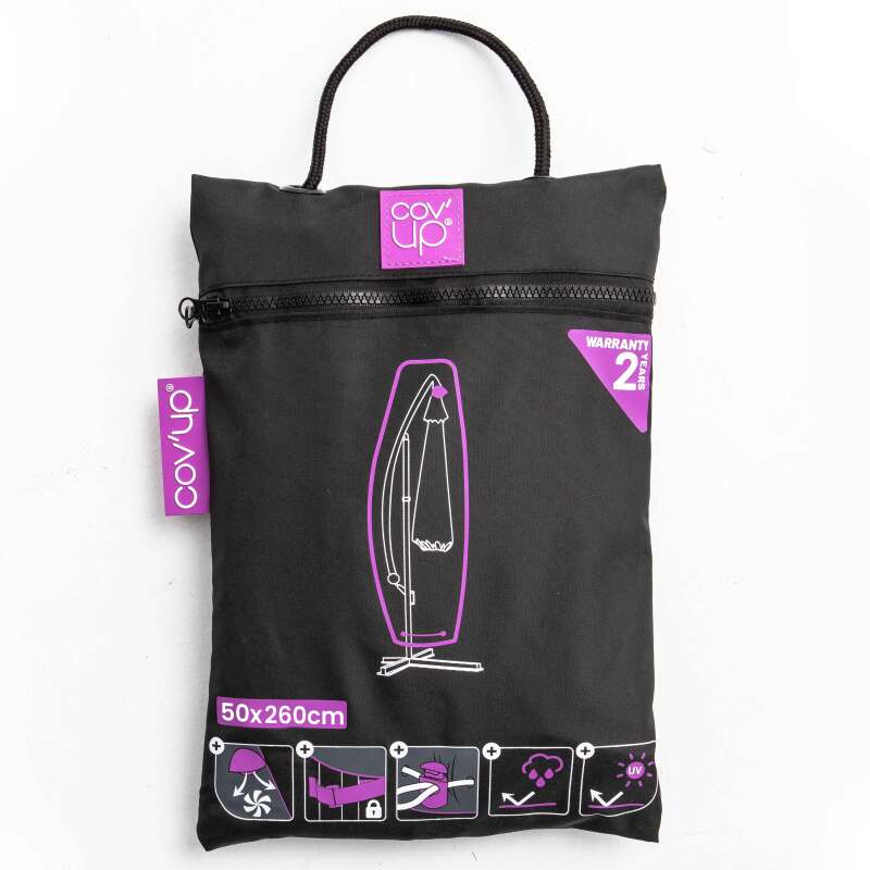 Sonnenschirmhülle für einen versetzten Sonnenschirm mit einer Größe von 260 cm