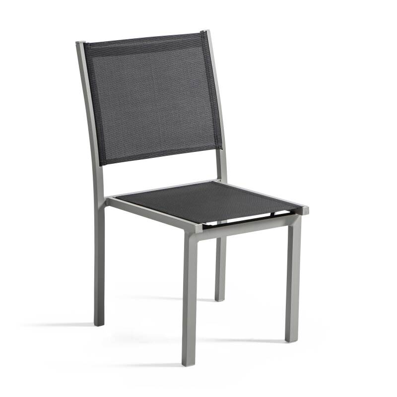 Rechteckiger Gartentisch 180 x 90 cm mit Glasplatte, 6 Stühlen und 2 Stühlen mit Armlehnen