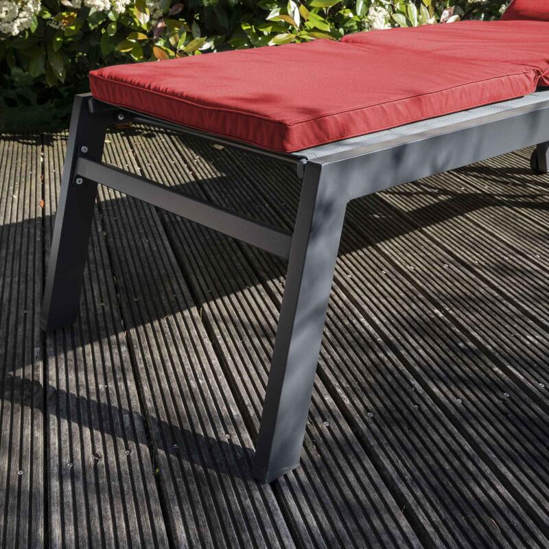 Einfarbige Sonnenliegenmatratze