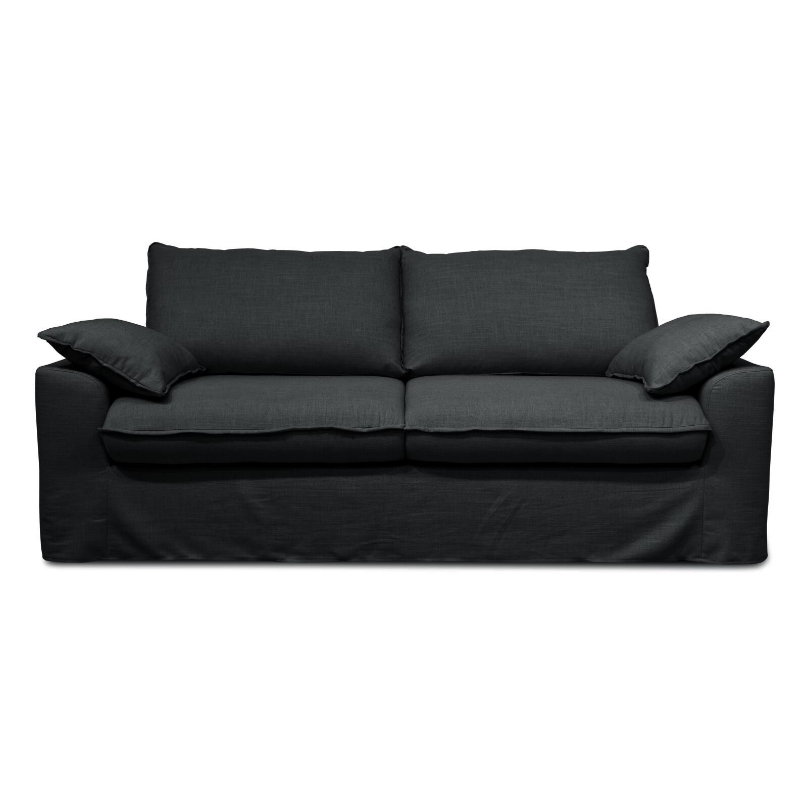 Dreisitzer-Sofa aus Leinen-Mischgewebe