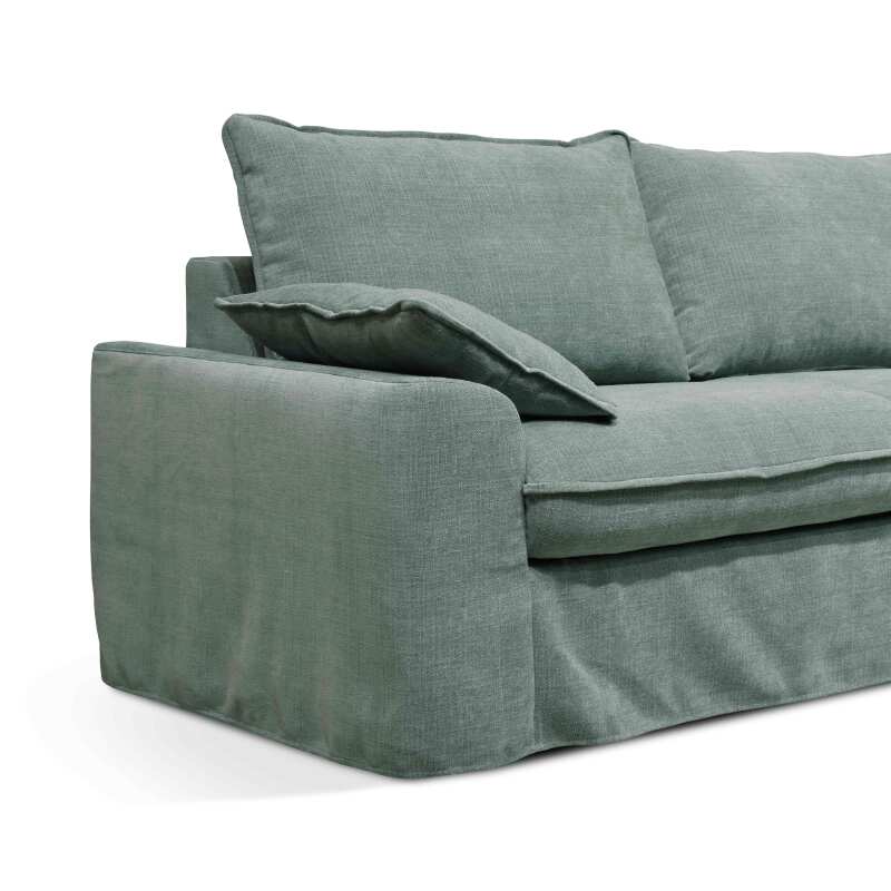 Dreisitzer-Sofa aus strukturiertem Stoff