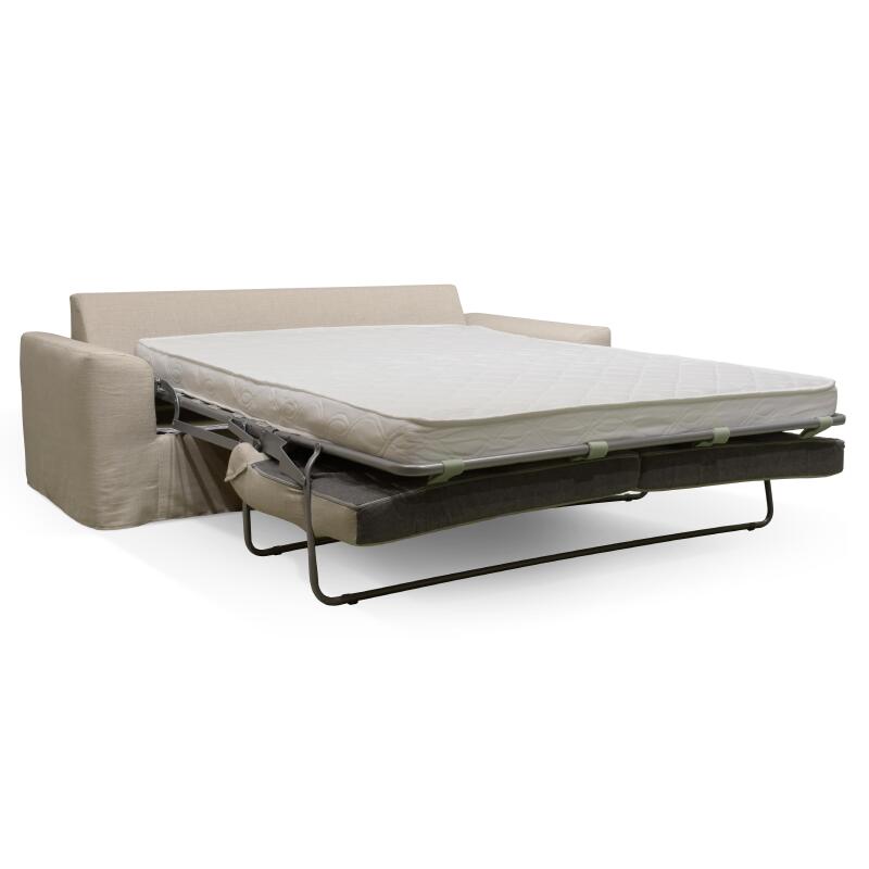 Umwandelbares Schlafsofa aus Leinen-Mischgewebe für 3 Personen (2/7)