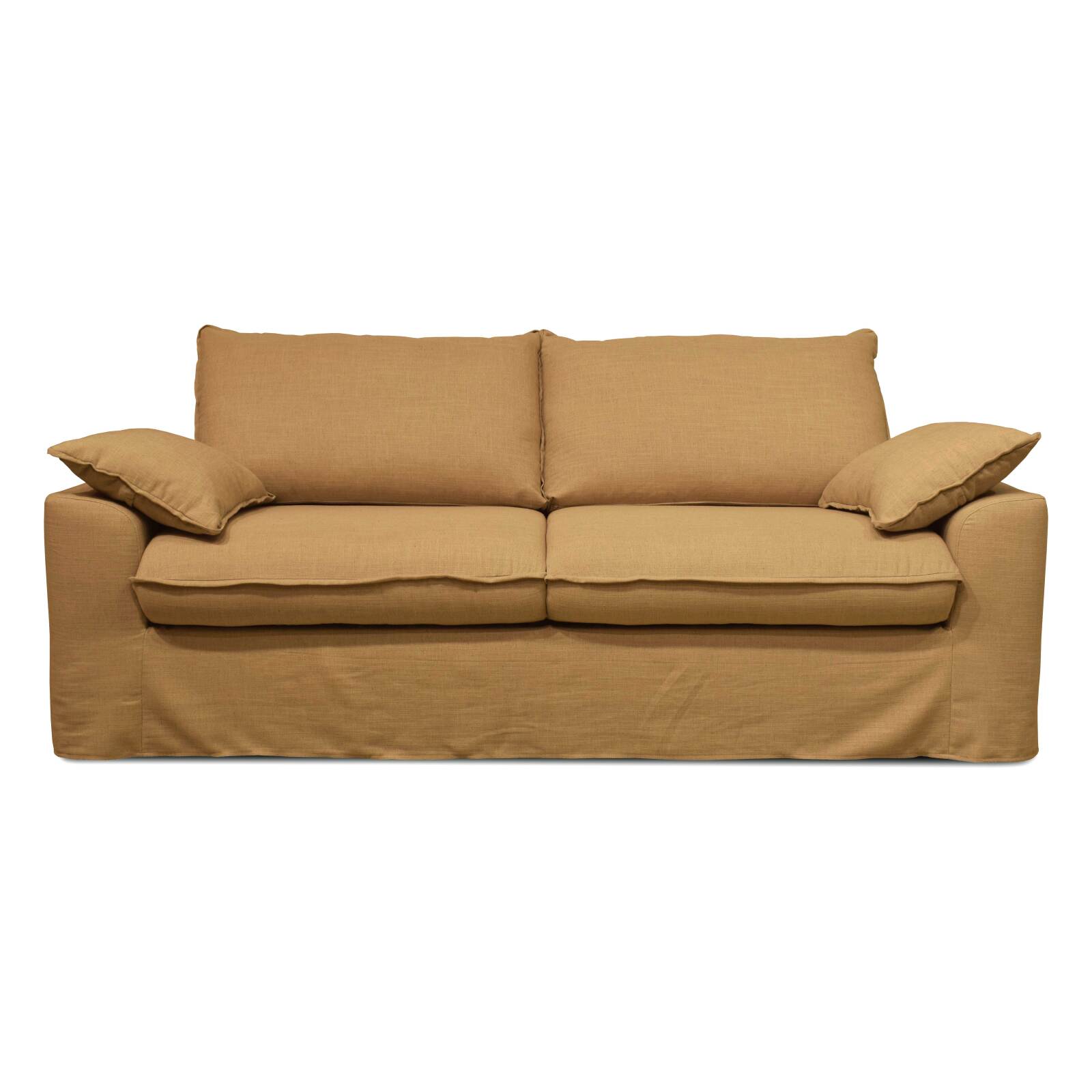 Umwandelbares Schlafsofa aus Leinen-Mischgewebe für 3 Personen